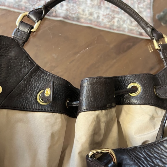 Cole Haan Dark Chocolate Brown Leather Top Handle Zip Closure - beautiful/roomy - Picture 6 of 16